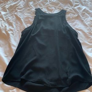 Black sleeveless blouse